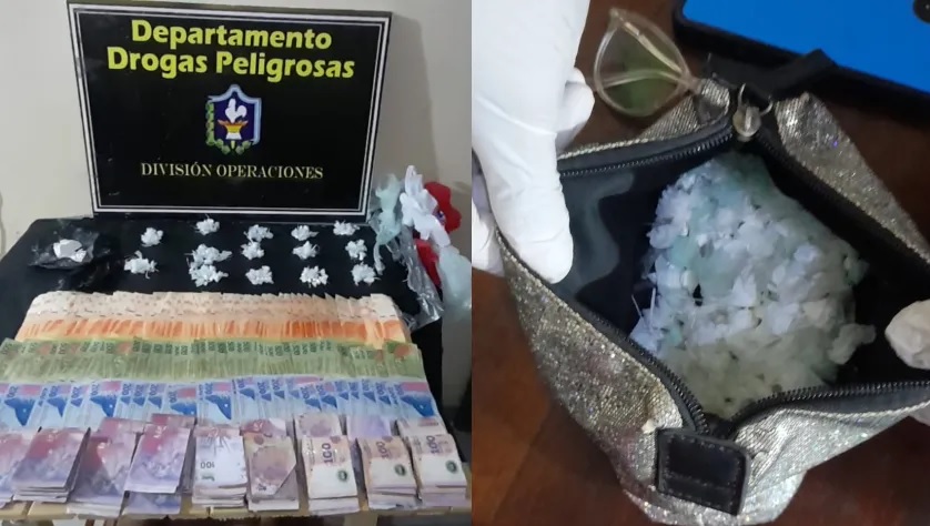 Pretendían vender más de 200 dosis de cocaína, se les secuestró 700 mil pesos y terminaron detenidos