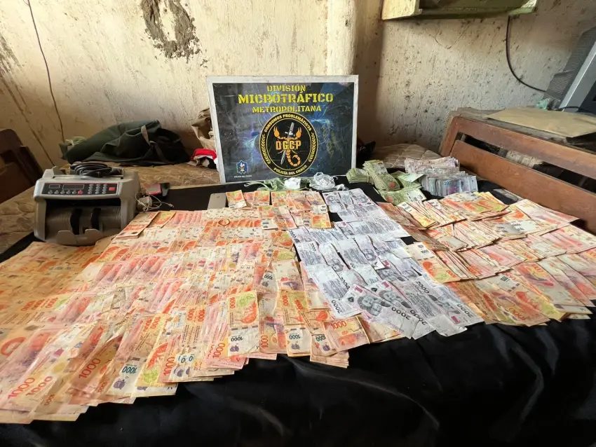 Allanan búnker narco: secuestran cocaína y un millón de pesos