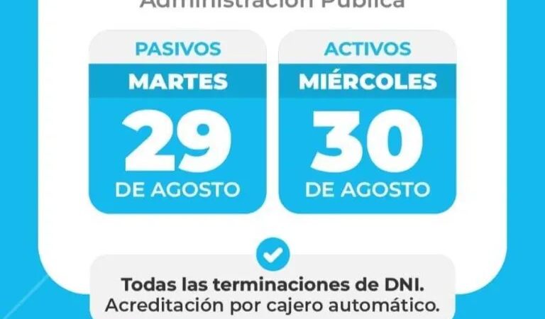 Con aumentos, este martes inicia el cronograma de pago de salarios a la administración pública provincial