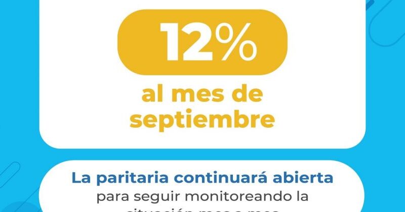 ESTE VIERNES 15 EL GOBIERNO PROVINCIAL ABONARÁ EL ADELANTO DEL INCREMENTO SALARIAL DEL 12%