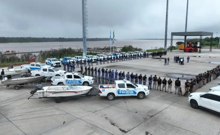 Megaoperativo contra el narcotráfico sobre la costa del río Paraguay