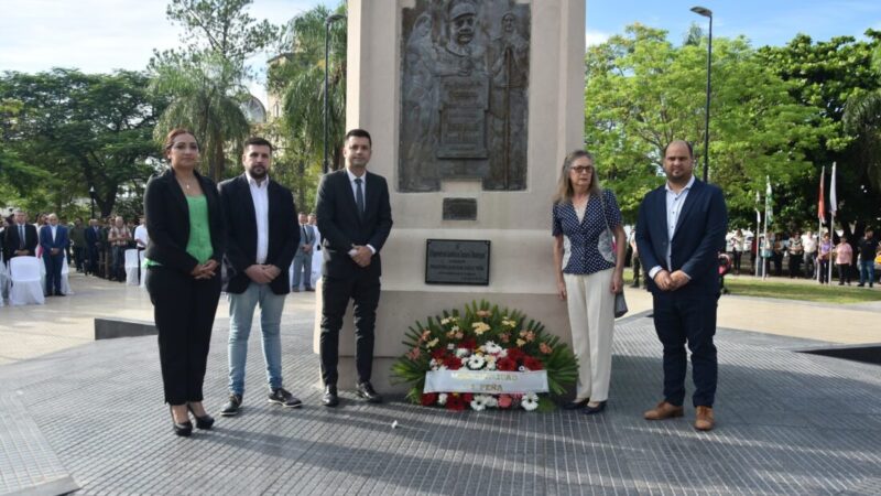 «Con el izamiento de banderas y el Tedeum comenzó la jornada por el 112 aniversario de Presidencia Roque Sáenz Peña».