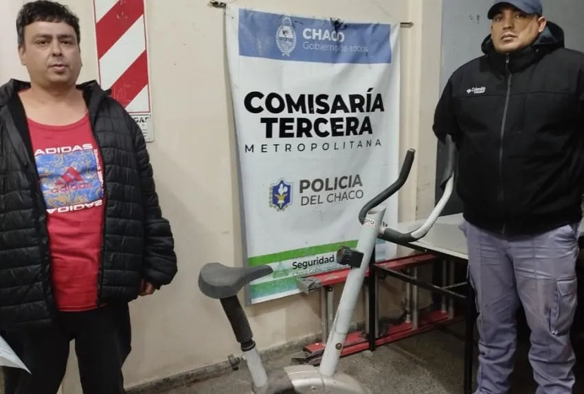 Resistencia: Entró a una casa, robó una bici fija y no logró escapar de la Policía